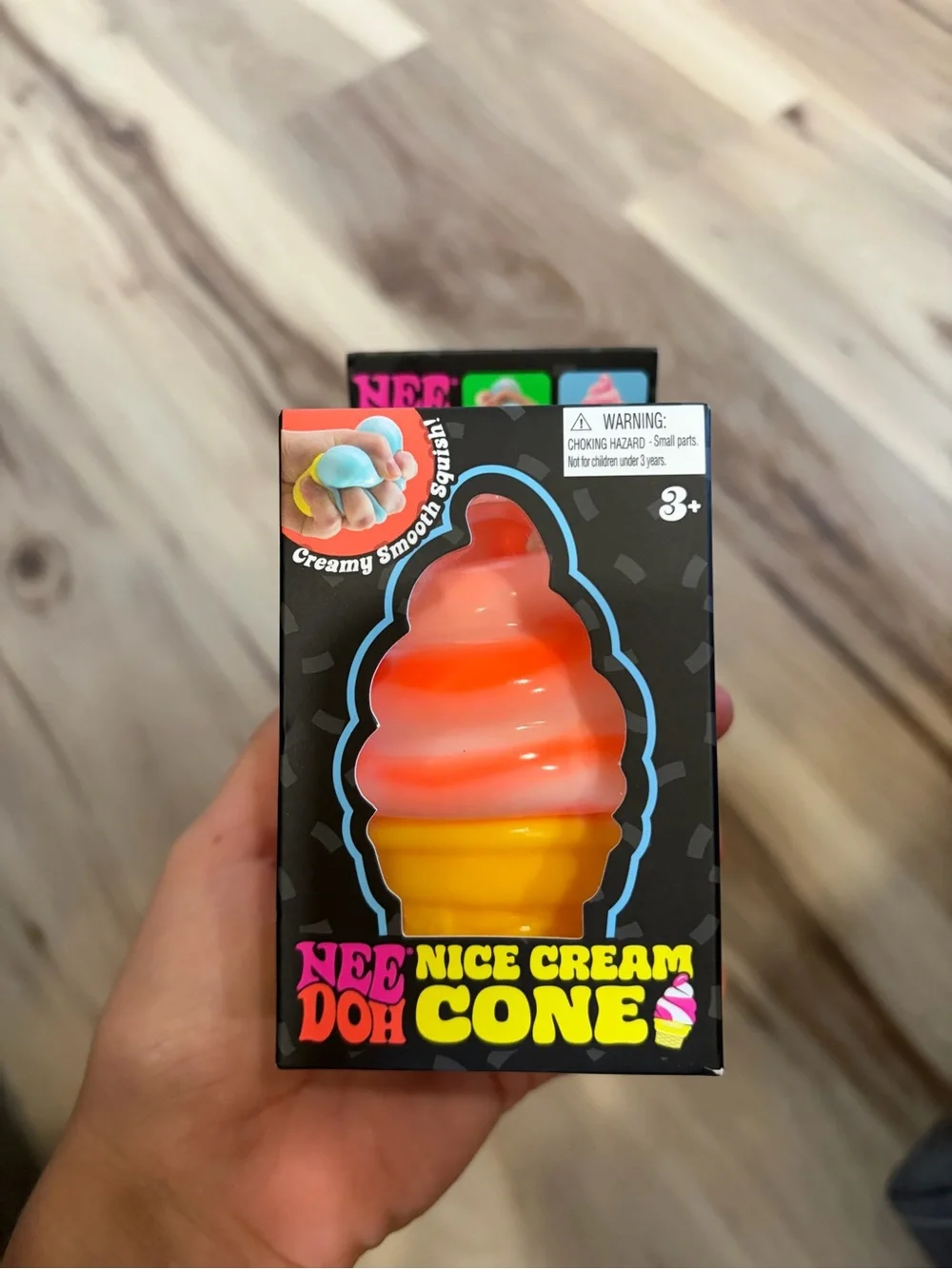 Nice Cream Cone Kids Toy - Orange & Yellow Squishy